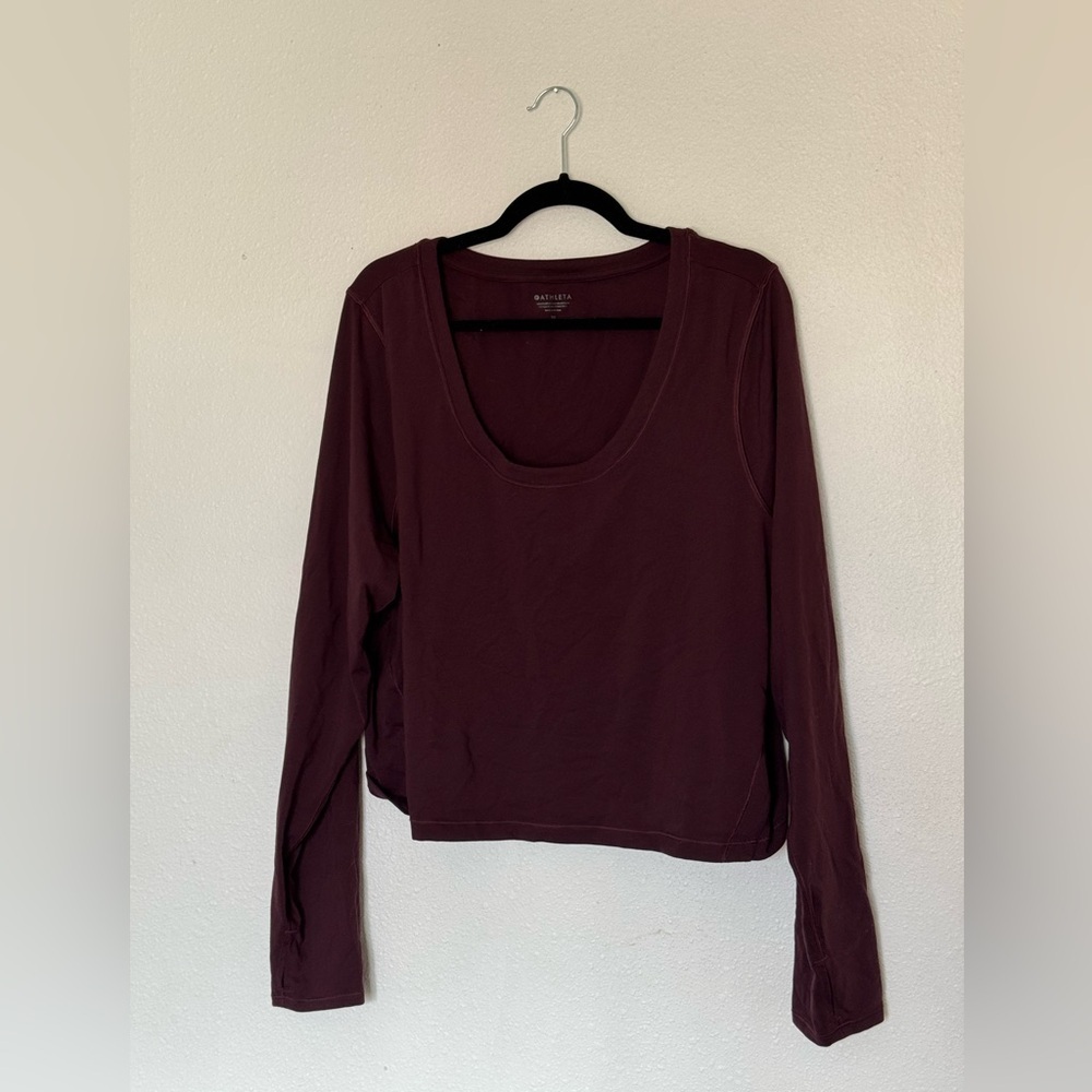 Athleta Deep Burgundy Long Sleeve Top 3x